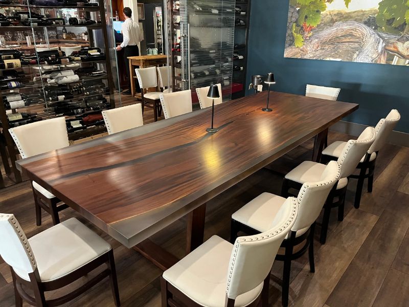 Family restaurant table walnut wood commercial dining furniture New York